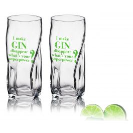 Hier günstig 2er Sparset Gin Tonic Gläser Knitterbecher Knitterglas mit