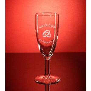 Sektglas Reims gravieren Hochzeit