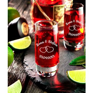 Schnapsglas Vigne Gravur Hochzeit