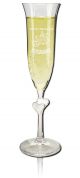 Sektglas L' amour satiniertes Herz 17cl  - gravieren Geburtstag