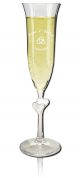 Sektglas L' amour satiniertes Herz 17cl  - gravieren Hochzeit