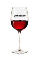 Lustiges Weinglas 350ml - Dekor: Optimist - Pessimist