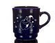 Becher C-Henkel kobaltblau Marmorglasur individuell 1-fbg. bedrucken