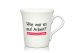 Lustige Porzellantasse Kaffeetasse Emilia weiss 34cl - Dekor: Wie war es auf Arbeit? >Do not ask me again