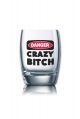 Lustiges Schnapsglas Salto 60 ml - DANGER - CRAZY BITCH