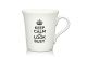 Lustige Porzellantasse Kaffeetasse Emilia weiss 34cl - Dekor: KEEP CALM AND LOOK BUSY