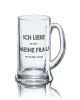 Lustiges Bierglas Bierkrug Icon 0,5L - Dekor: ICH LIEBE es wenn MEINE FRAU mir ein Bier bringt