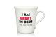 Lustige Porzellantasse Kaffeetasse Emilia weiss 34cl - Dekor: I AM GREAT IN BED! I can sleep for days