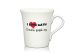 Lustige Porzellantasse Kaffeetasse Emilia weiss 34cl - Dekor: I LOVE MATH. It makes people cry