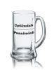 Lustiges Bierglas Bierkrug Icon 0,5L - Dekor: Optimist - Pessimist