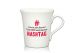 Lustige Porzellantasse Kaffeetasse Emilia weiss 34cl - Dekor: # Das ist eine Raute! Und KEIN beschissener HASHTAG