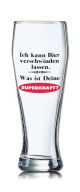 Lustiges Bierglas Weizenbierglas Bayern 0,5L - Ich kann Bier verschwinden lassen. Was ist Deine SUPERKRAFT?