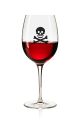 Lustiges Weinglas 350ml - Dekor: Totenkopf