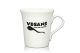 Lustige Porzellantasse Kaffeetasse Emilia weiss 34cl - Dekor: VEGANS - ALSO NEED PROTEIN