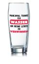 Lustiges Bierglas Willibecher 0,5L - Manchmal trinke ich WASSER um meine Leber zu verwirren