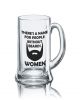 Lustiges Bierglas Bierkrug Icon 0,5L - Dekor: THERE`S A NAME FOR PEOPLE WITHOUT BEARDS - WOMEN