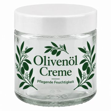 Glastiegel Cremetiegel 120ml klar mit Einlegedeckel - Kosmetiktiegel 1-fbg. bedrucken