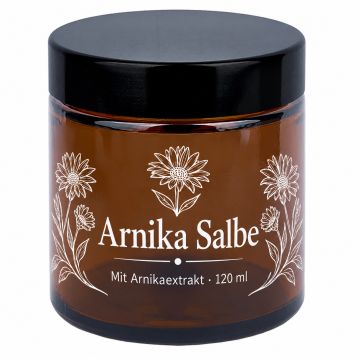 Glastiegel Cremetiegel 120ml braun mit Einlegedeckel - Kosmetiktiegel 1-fbg. bedrucken