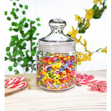 Bonbonglas Naschtopf "Candy" breit 75cl gravieren Hochzeit Liebesbotschaft
