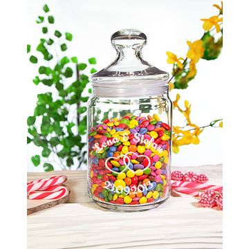 Bonbonglas Naschtopf "Candy" hoch" 100cl gravieren Hochzeit Liebesbotschaft