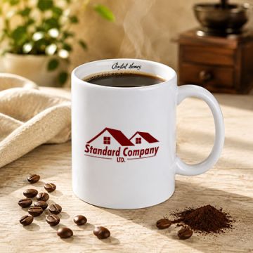 Kaffeebecher Kaffeetasse weiß Carina Keramik 1-fbg. bedruckt