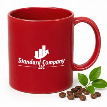 Kaffeebecher Kaffeetasse rot  Carina Keramik 1-fbg. bedruckt