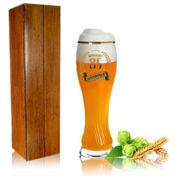 Bierkrug Minden 0,5L mit Zinndeckel mit Gravur Geburtstag