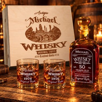 Whiskyset Whiskybox Holzkiste komplett