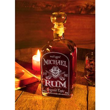 Rumflasche gravieren