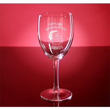 Weinglas Claret 33cl Gravur Weihnachten