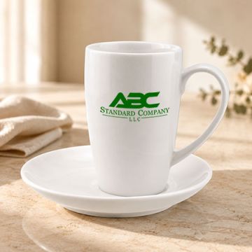 Business Set Rockford 38cl mit versetzter Untertasse - 1-fbg. bedruckt