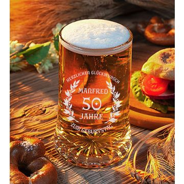 Sternbodenseidel 0,4L mit individueller Gravur Wunschtext