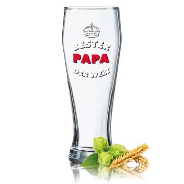 Weizenbierglas Bester Papa der Welt