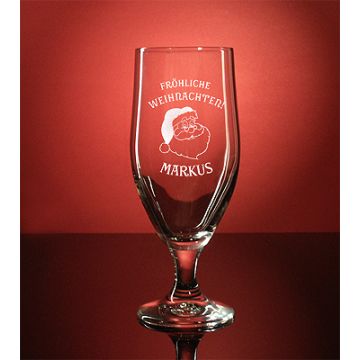 Biertulpe 0,3L mit Gravur Weihnachten