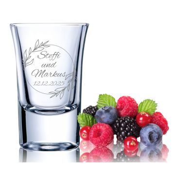 Schnapsglas Hot Shot Gravur Hochzeit