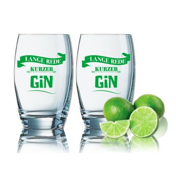 Gingläser Lange Rede kurzer GIN