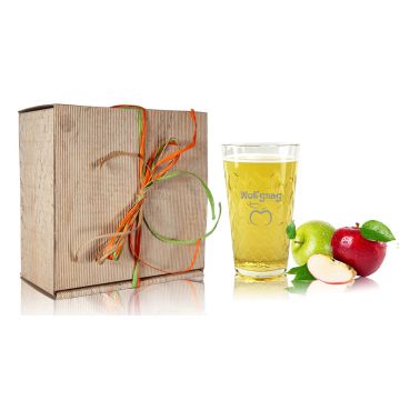 Dubbeglas 0,5L gravieren Wunschtext Logo