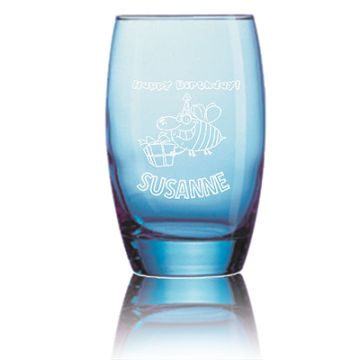 Longdrinkglas 35cl Salto blue Gravur