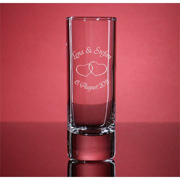 Schnapsglas Wodkastange Gravur Wunschtext