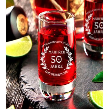 Schnapsglas Vigne Geburtstag