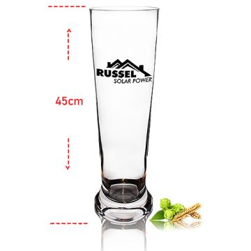 XXL Weizenbierglas 3L Weizenpokal 1-farbig bedruckt Wunschtext Wunschlogo