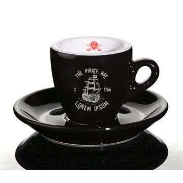 Espresso Palermo 56ml schwarz - 1-fbg. bedruckt Nuova Point - extra dickwandige Gastroqualität