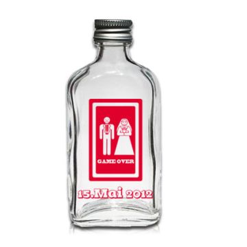 Probierflasche Mini Flachmann 50ml Mini Schnapsflasche bedruckt