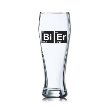 Lustiges Bierglas Weizenbierglas Bayern 0,5L - Bi -Er