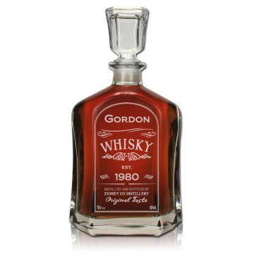Executive Dekanter, Whiskykaraffe mit Gravur, Whiskyflasche gravieren