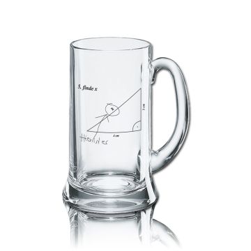 Lustiges Bierglas Bierkrug Icon 0,5L - Dekor: 5. finde x - Hier ist es