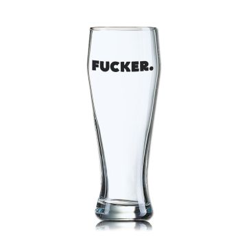 Lustiges Bierglas Weizenbierglas Bayern 0,5L - FUCKER.