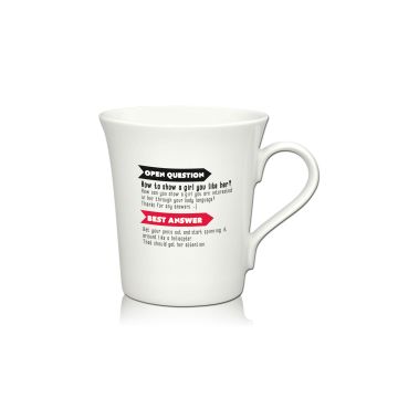 Lustige Porzellantasse Kaffeetasse Emilia weiss 34cl - Dekor: OPEN QUESTION: How to show a girl you like her? How can you show a girl you are interested in her though your body language? Thanks for any answers:-)