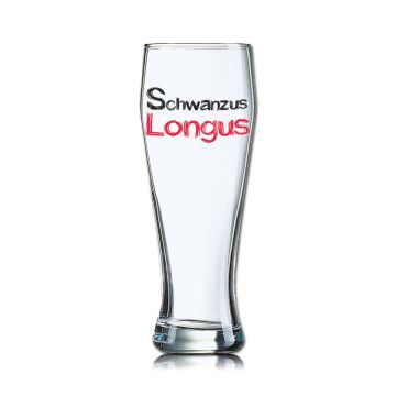 Lustiges Bierglas Weizenbierglas Bayern 0,5L - Schwanzus - Longus