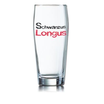 Lustiges Bierglas Willibecher 0,5L - Schwanzus - Longus